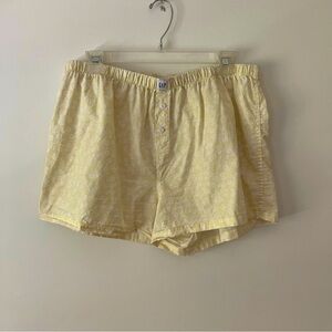 GAP Body Boxer Sleep Shorts Large Yellow Floral